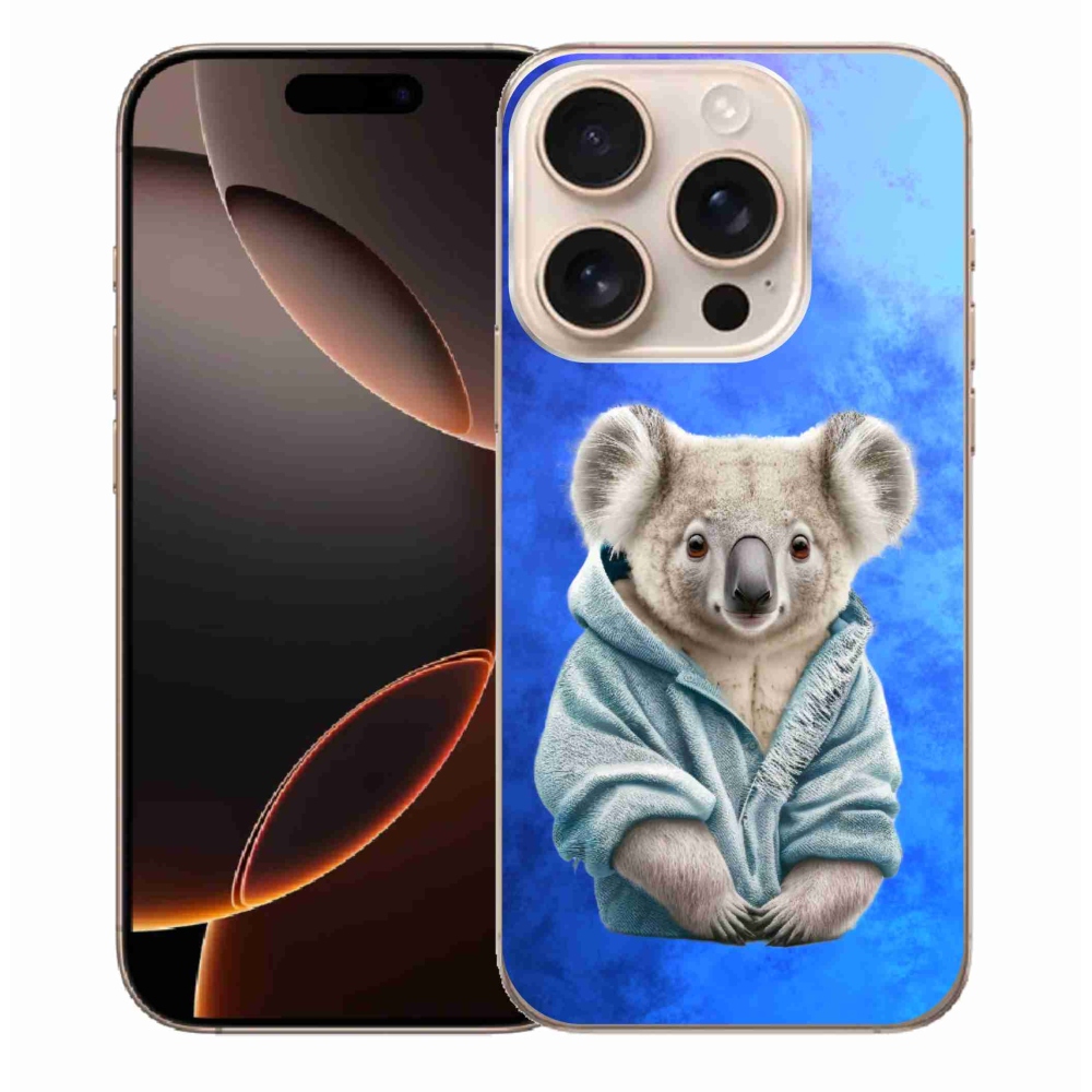 Zselés borítás mmCase iPhone 16 Pro Max készülékhez - koala pulóverben