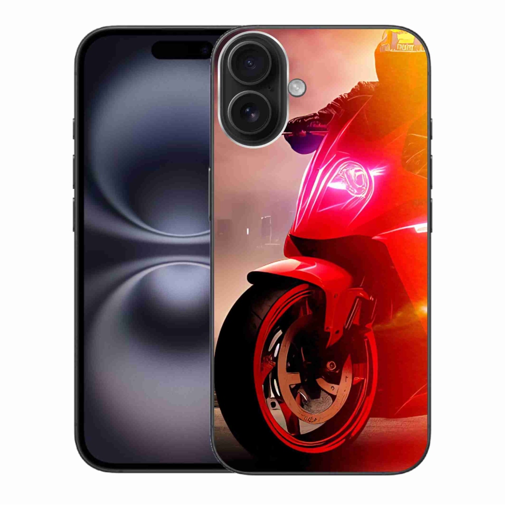 Zselés borítás mmCase iPhone 16 Plus készülékhez - motorbicikli