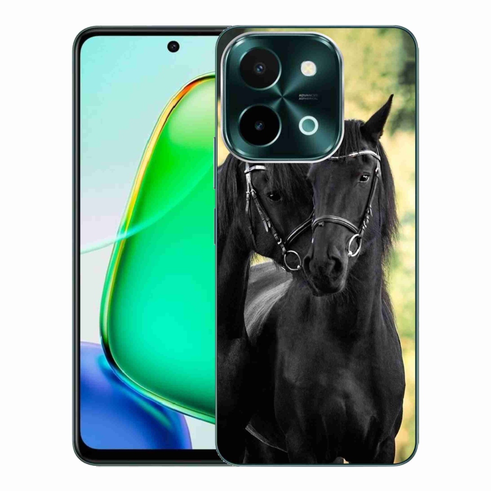 Gélburkolat mmCase a Vivo Y28-on - két fekete ló