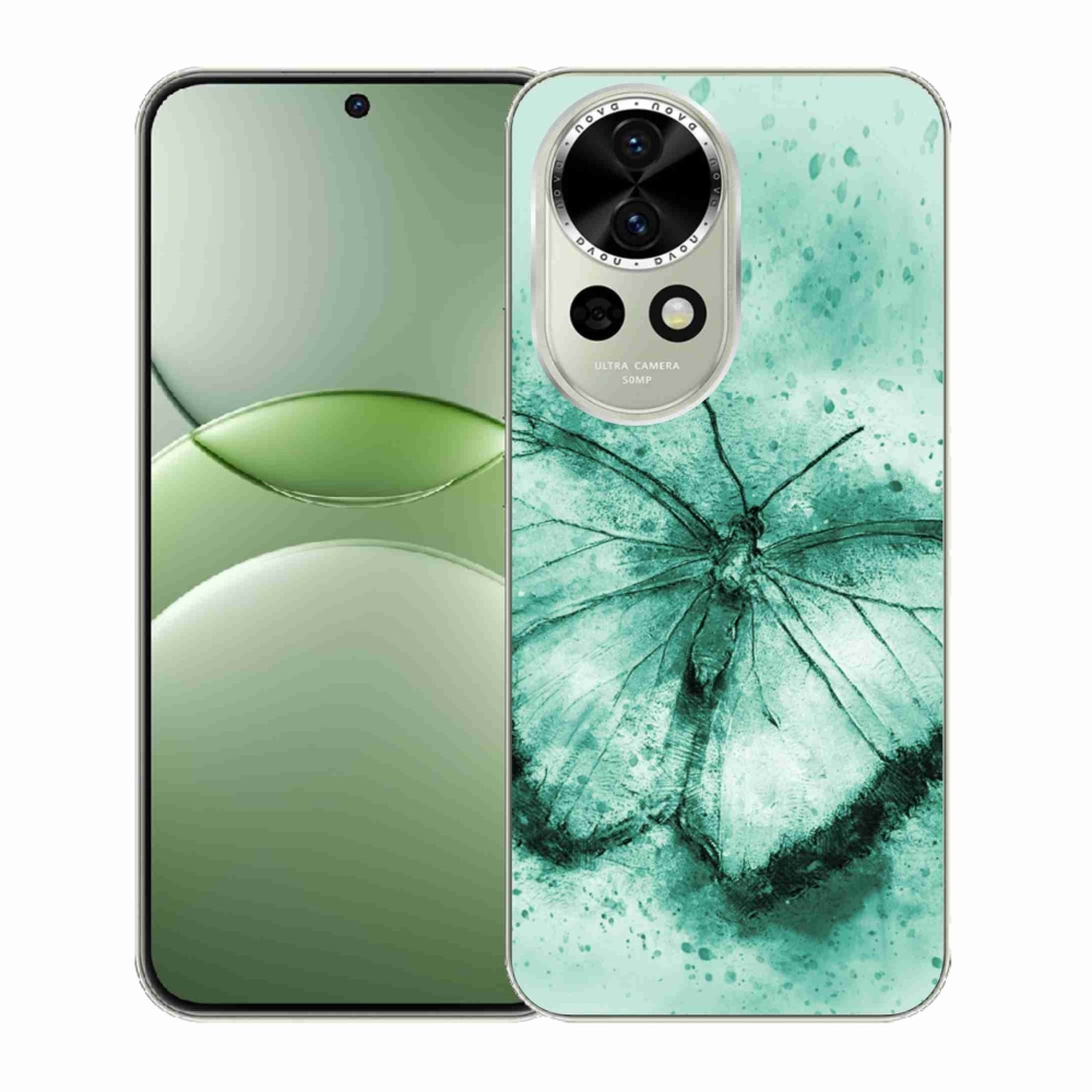 Gél borítás mmCase a Huawei Nova 13 5G készülékhez - zöld pillangó
