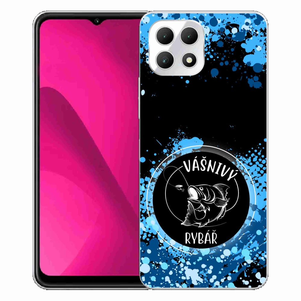 Gél borító mmCase a T-Mobile T Phone 2 készülékhez - szenvedélyes halász fekete háttérrel