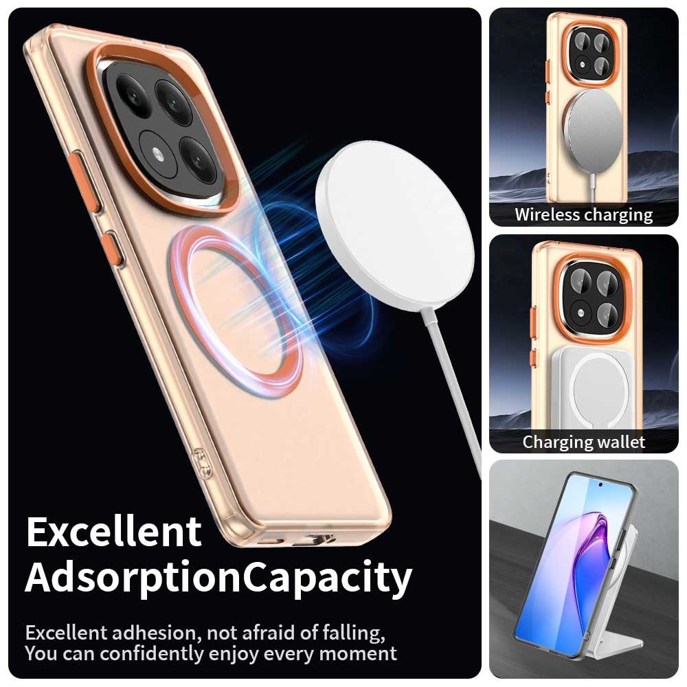 Candy zselés tok MagSafe-val Xiaomi Redmi Note 14 Pro+ 5G - narancssárga