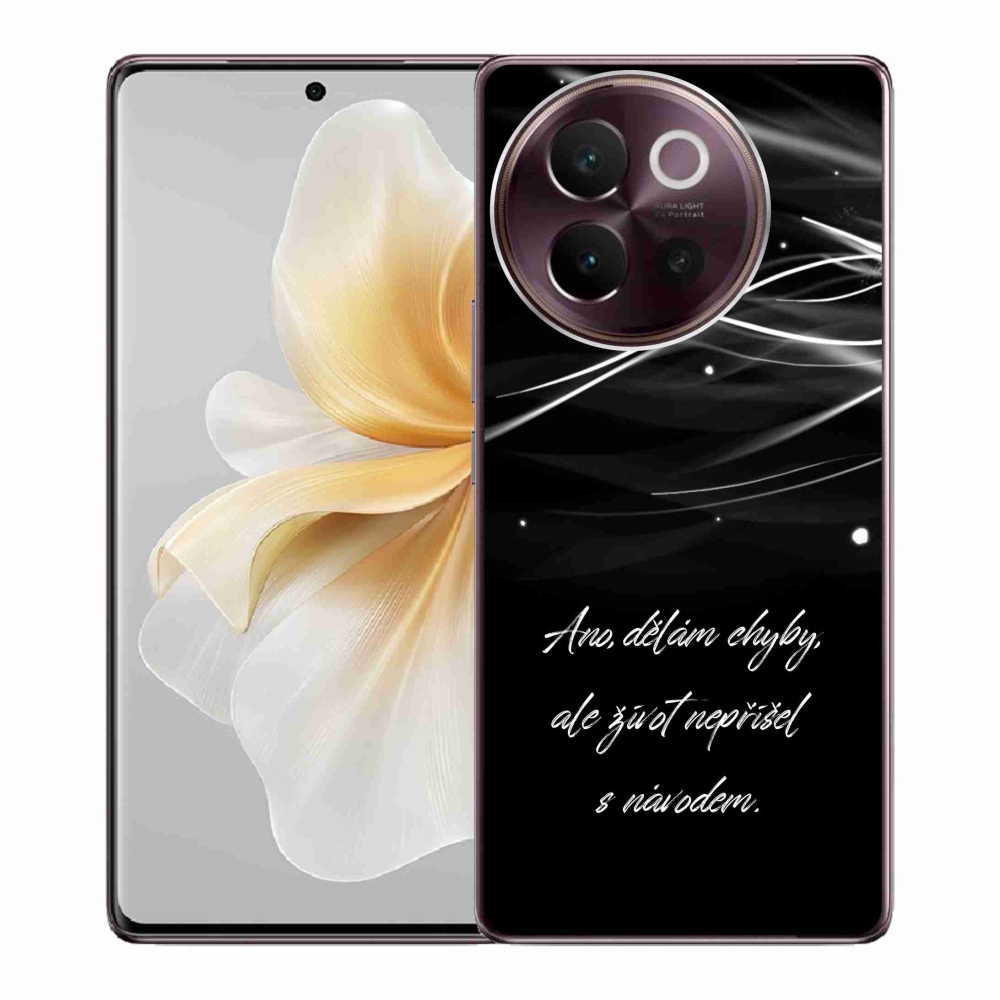 Gél borítás mmCase a Vivo V40 Lite 5G-n - idézem fekete háttérrel