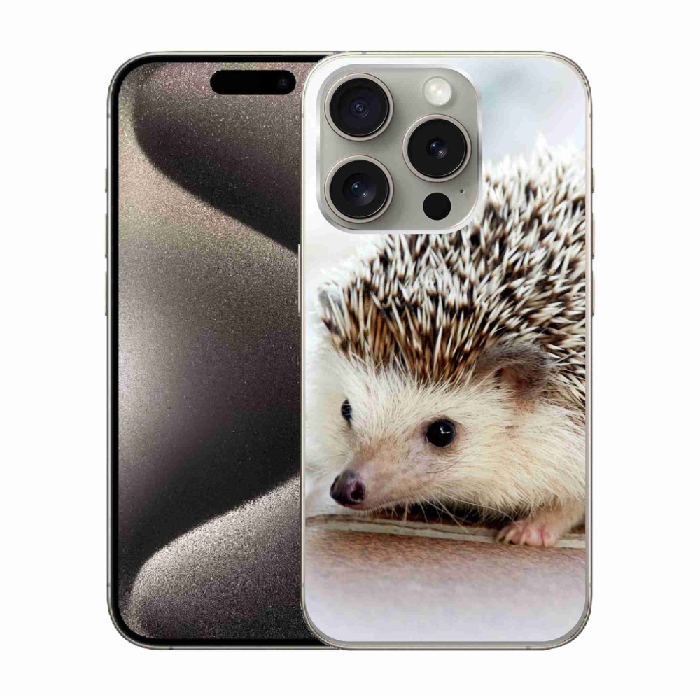 Zselés borítás mmCase iPhone 15 Pro készülékhez - sündisznó