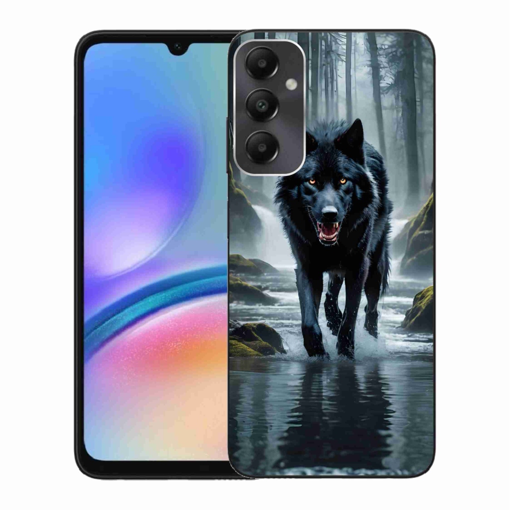Zselés borítás mmCase Samsung Galaxy A05s készülékhez - fekete farkas