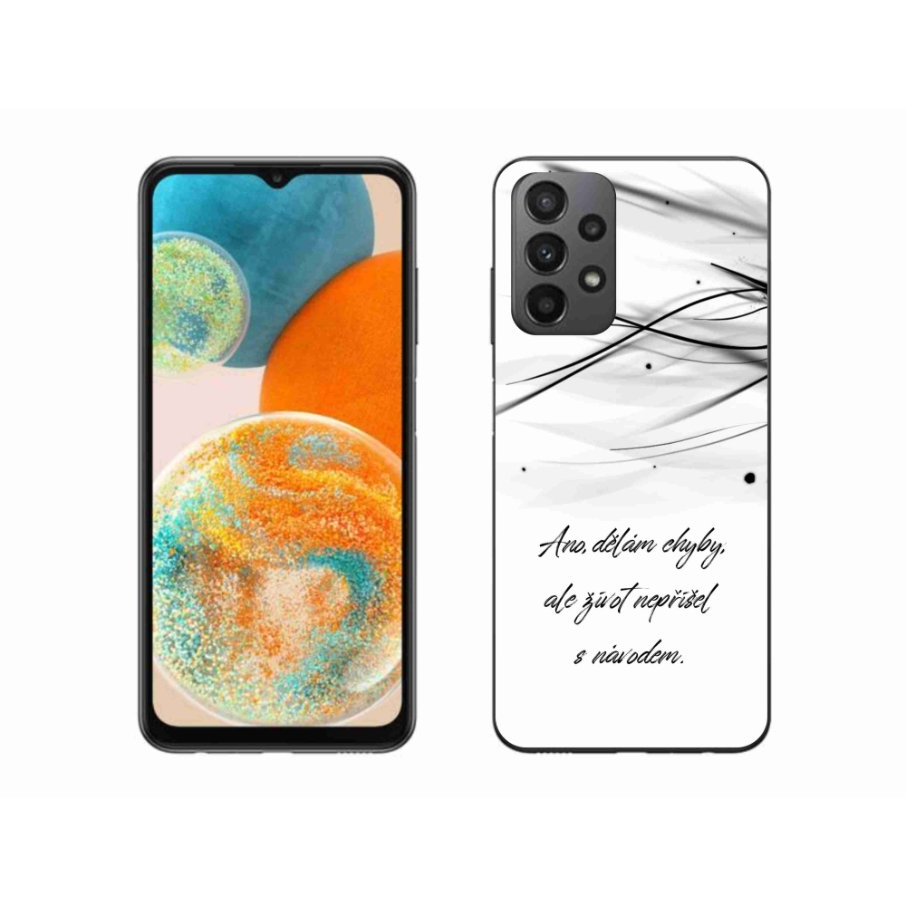 Gél borítás mmCase Samsung Galaxy A23 4G/5G - idézem fehér háttérrel