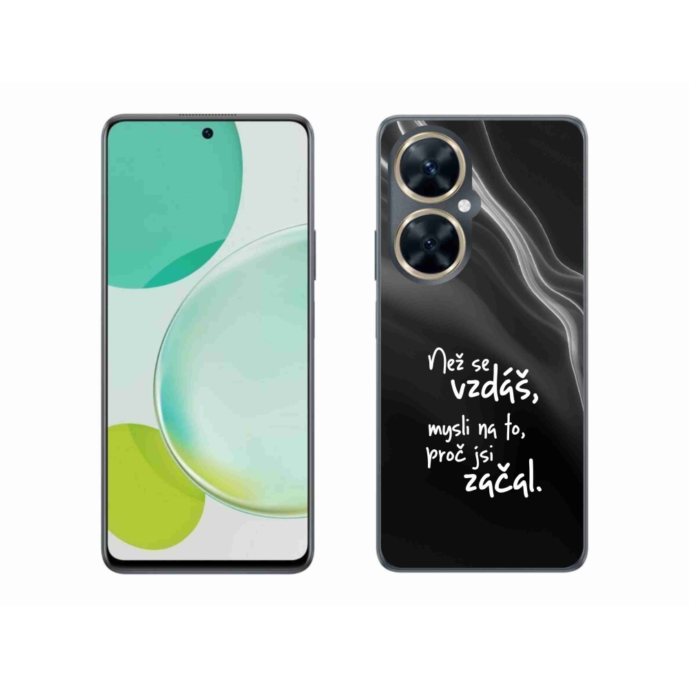 Gél borítás mmCase a Huawei Nova 11i - idézet 2 fekete háttérrel
