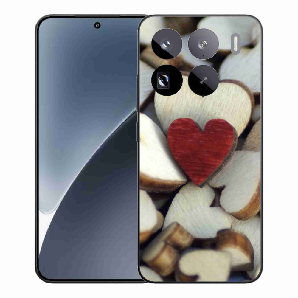 Gél borítás mmCase a Xiaomi 15 Pro számára - gravírozott piros szív