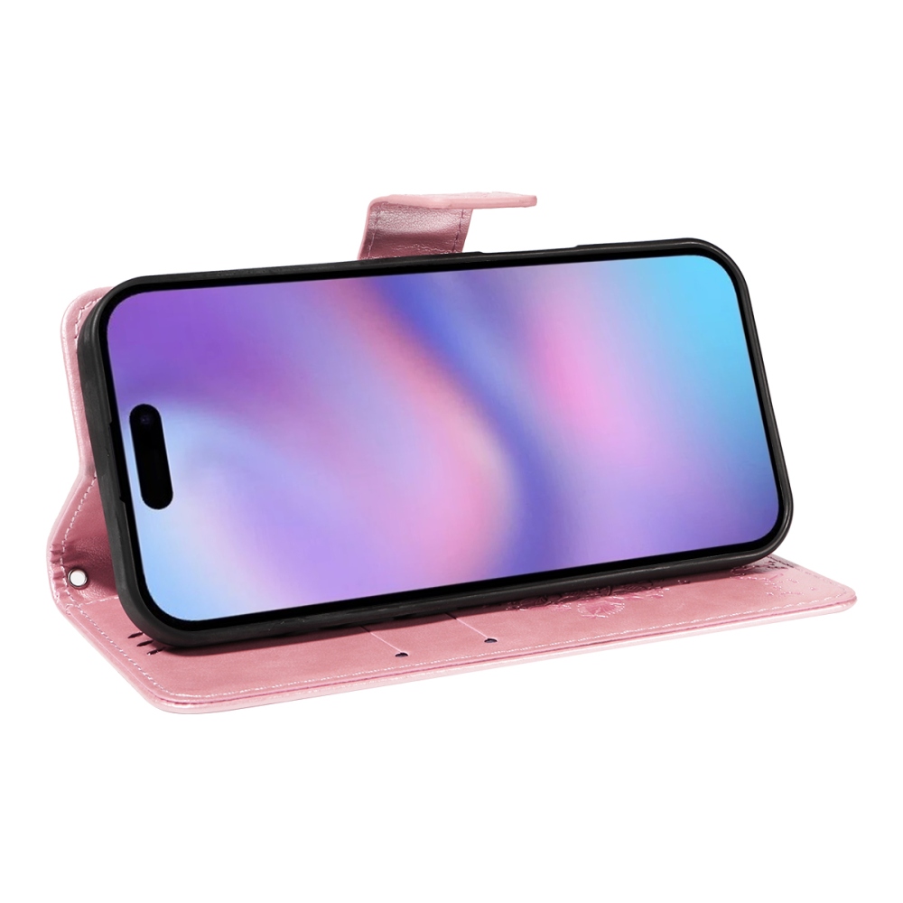 Fák könyvtáska iPhone 17 készülékhez - rózsaarany