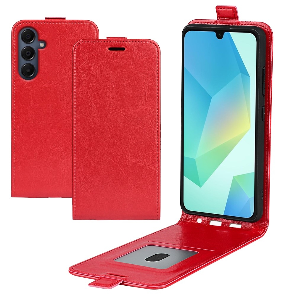 Függőleges könyvtáska Samsung Galaxy A17 4G/5G - piros