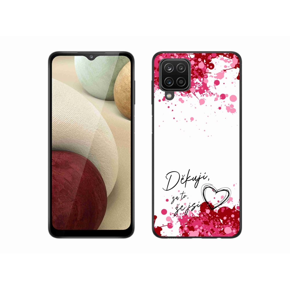 Gél borítás mmCase Samsung Galaxy M12 készülékhez - text in love 2 fehér háttér