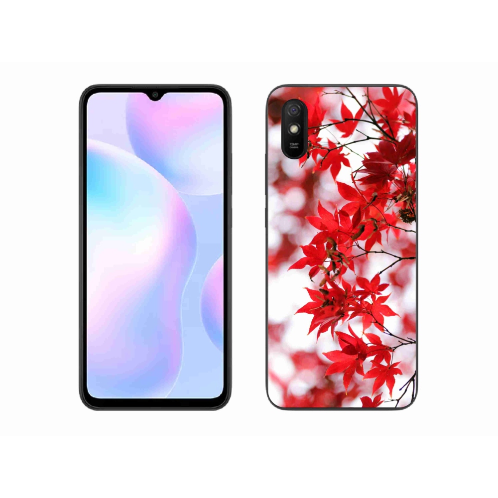 Gél borítás mmCase a Xiaomi Redmi 9A számára - piros levelek