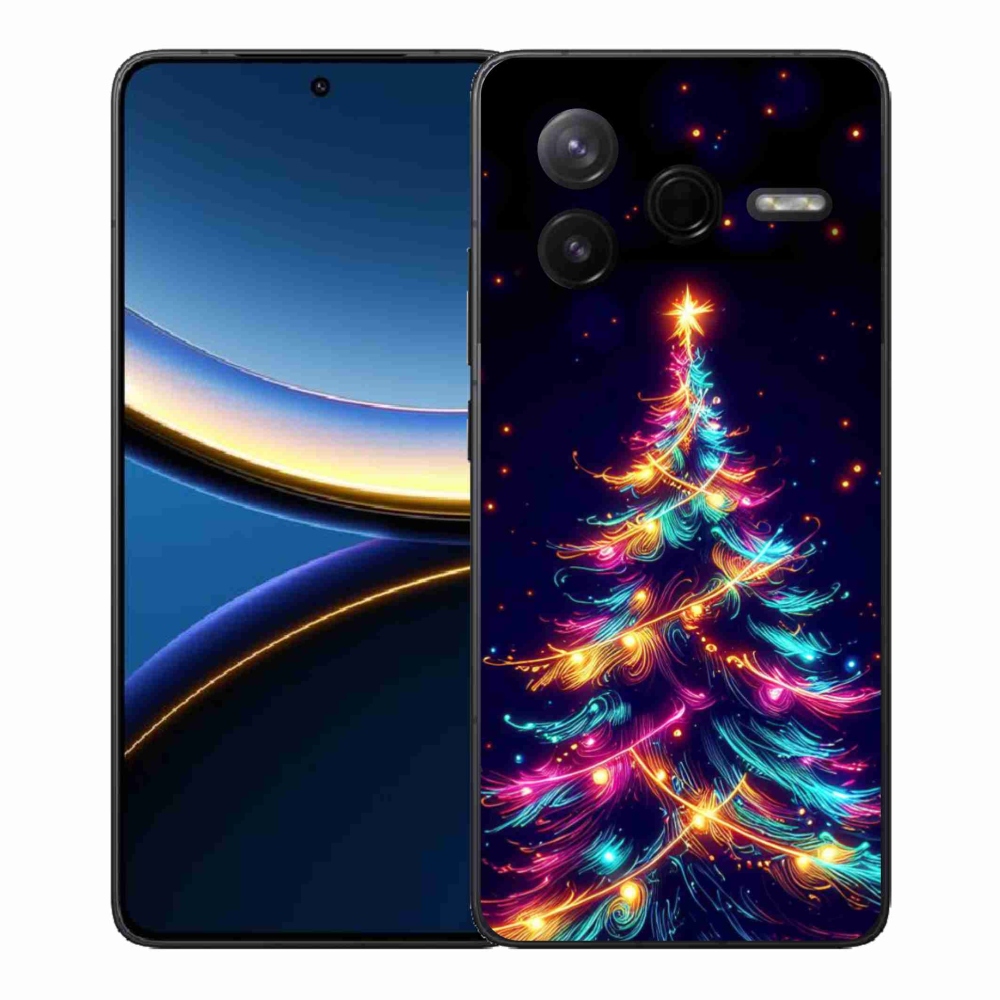 Gél borítás mmCase a Xiaomi Poco F7 Pro számára - neon karácsonyfa