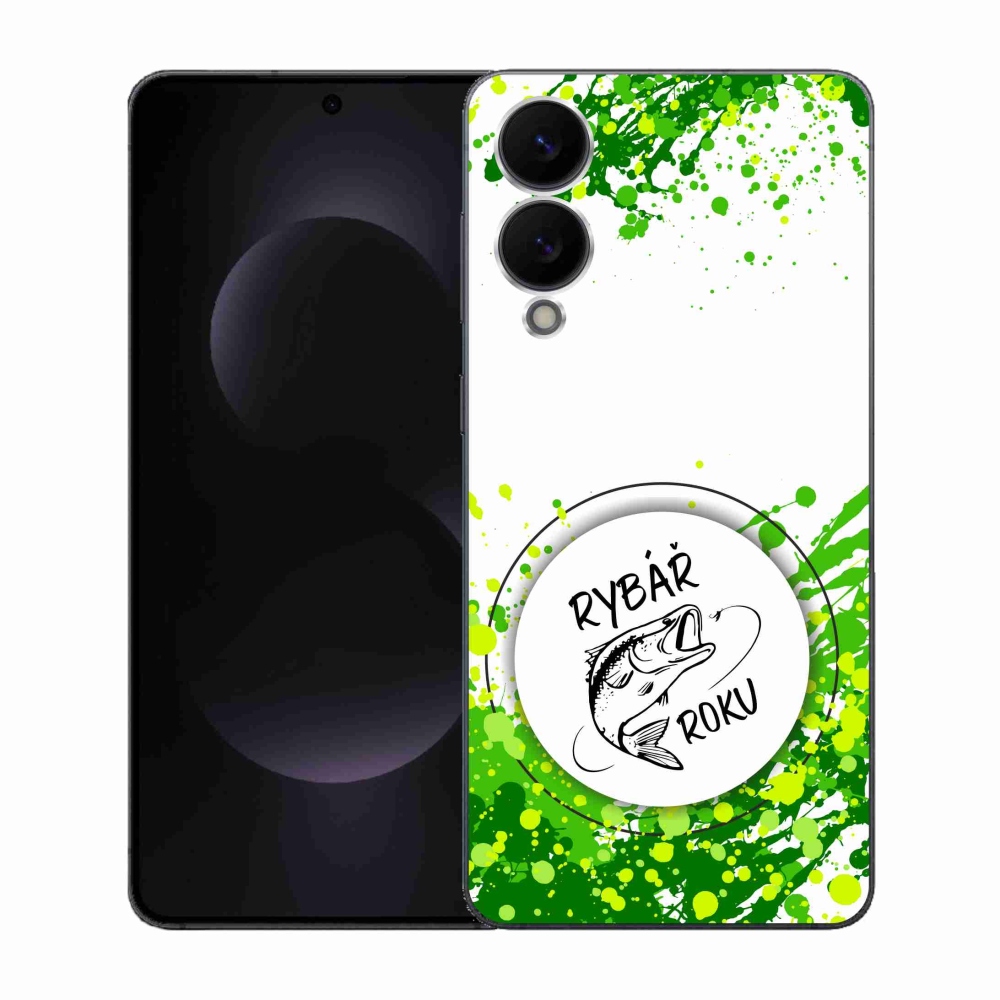 Gél borító mmCase Samsung Galaxy S25 Edge készülékhez - az év halászának fehér háttere