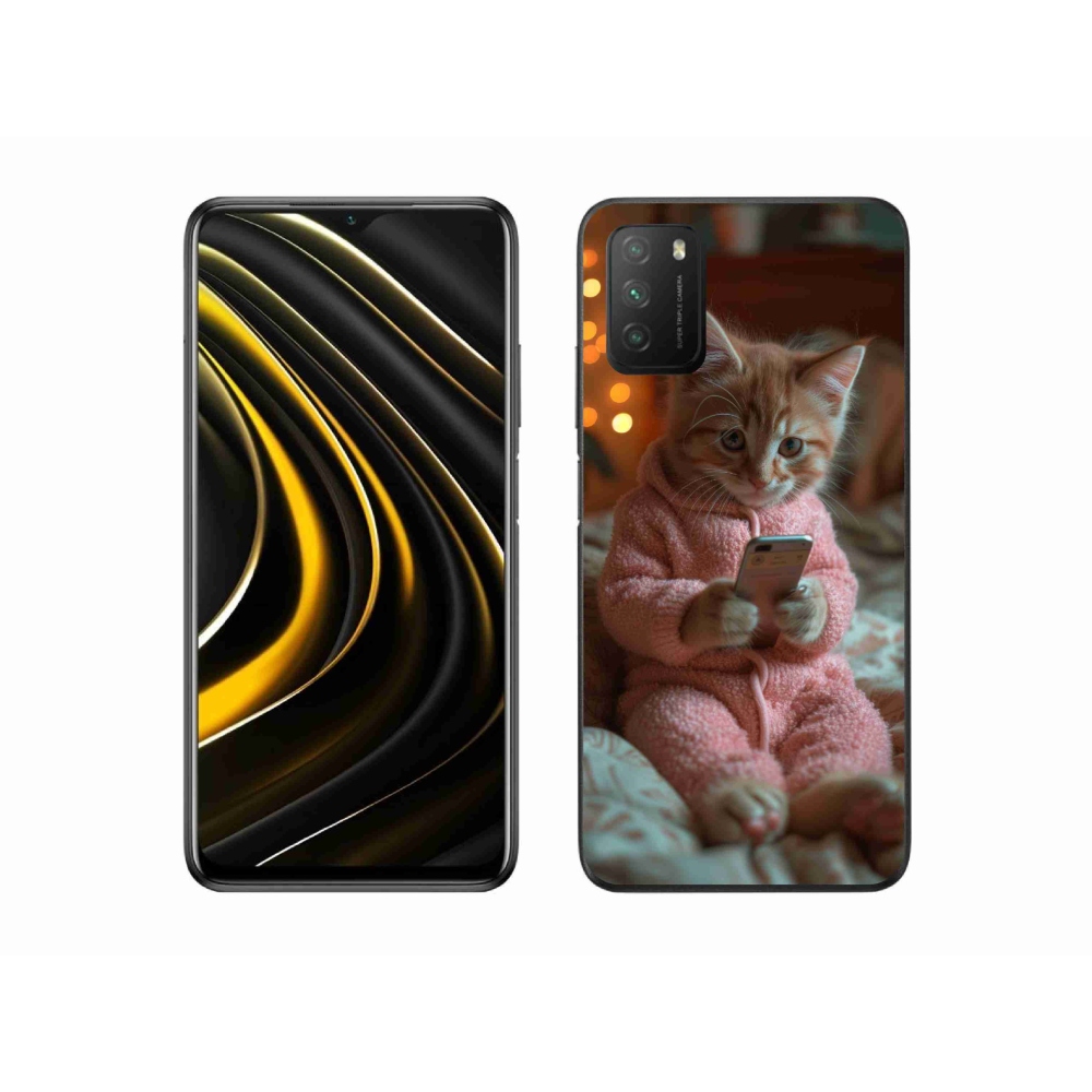 Gél borító mmCase a Xiaomi Poco M3-hoz - cica mobillal