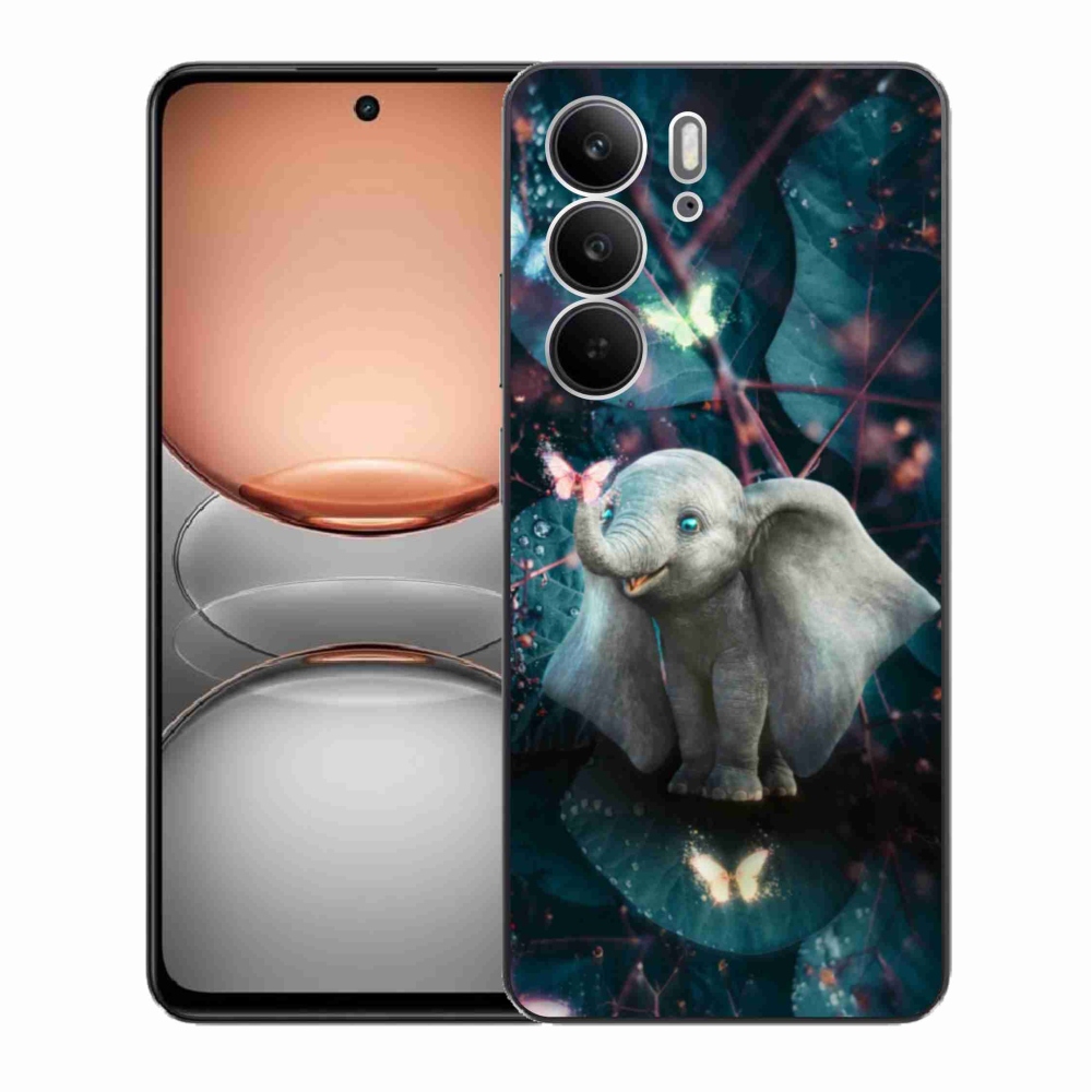 Gél borító mmCase a Realme C75 készülékhez - aranyos elefánt