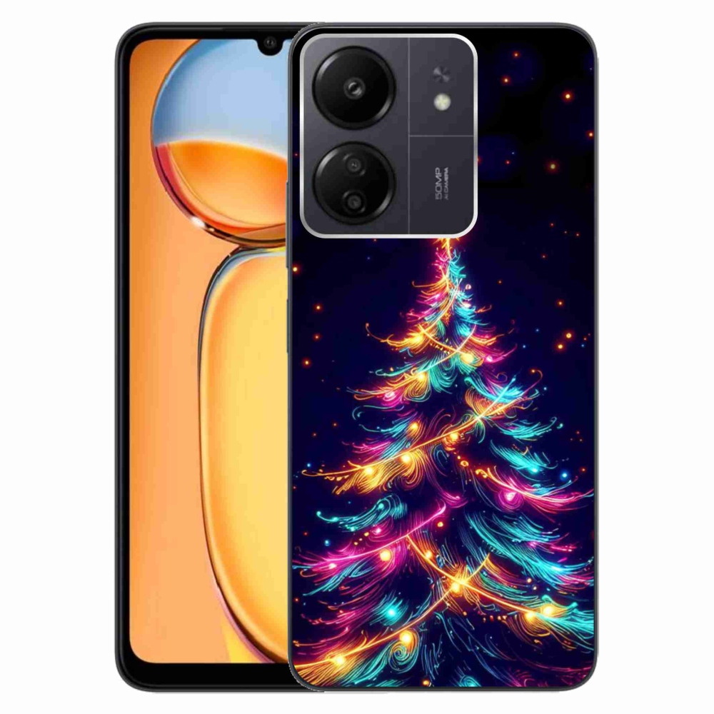 Gél borítás mmCase a Xiaomi Poco C65/Redmi 13C - neon karácsonyfa számára