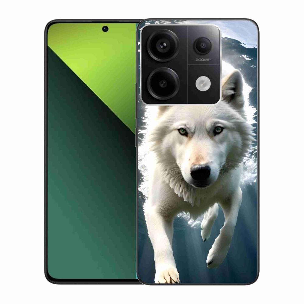 Zselés borítás mmCase a Xiaomi Redmi Note 13 Pro 5G/Poco X6 5G számára - fehér farkas