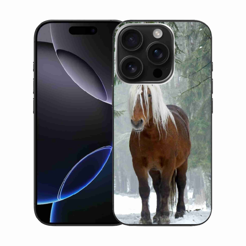 Gél tok mmCase iPhone 16 Pro készülékhez - ló az erdőben
