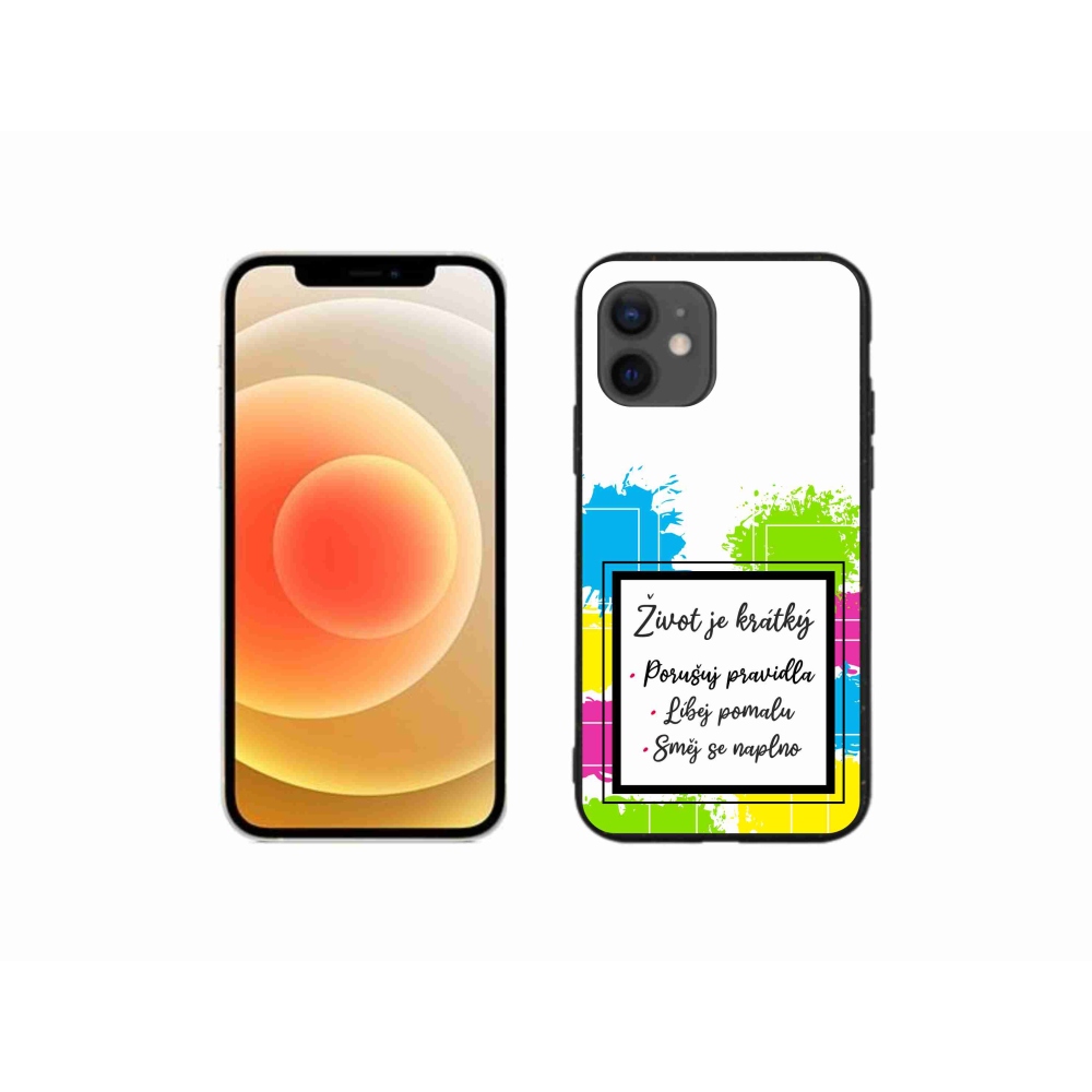 Gél borítás mmCase iPhone 12 mini készülékhez - idézet 5 fehér háttér