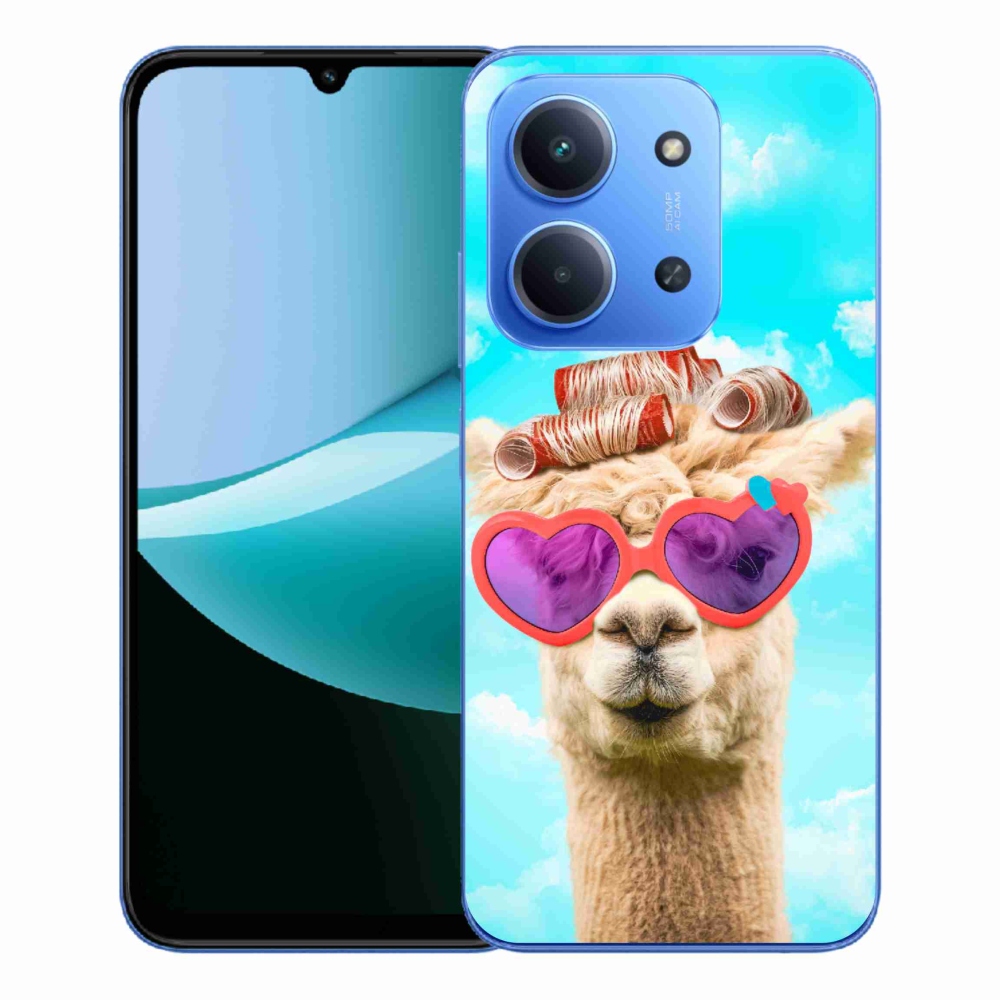 Gél borítás mmCase a Xiaomi Redmi 15C 4G/5G (173mm) - láma szemüveggel