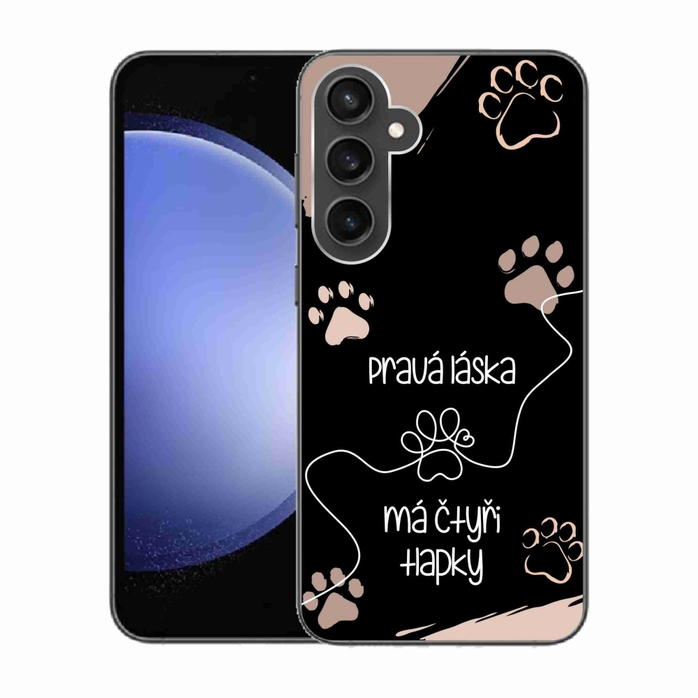 Gél borítás mmCase Samsung Galaxy S23 FE készülékhez - kutyamotívum 1 fekete háttér