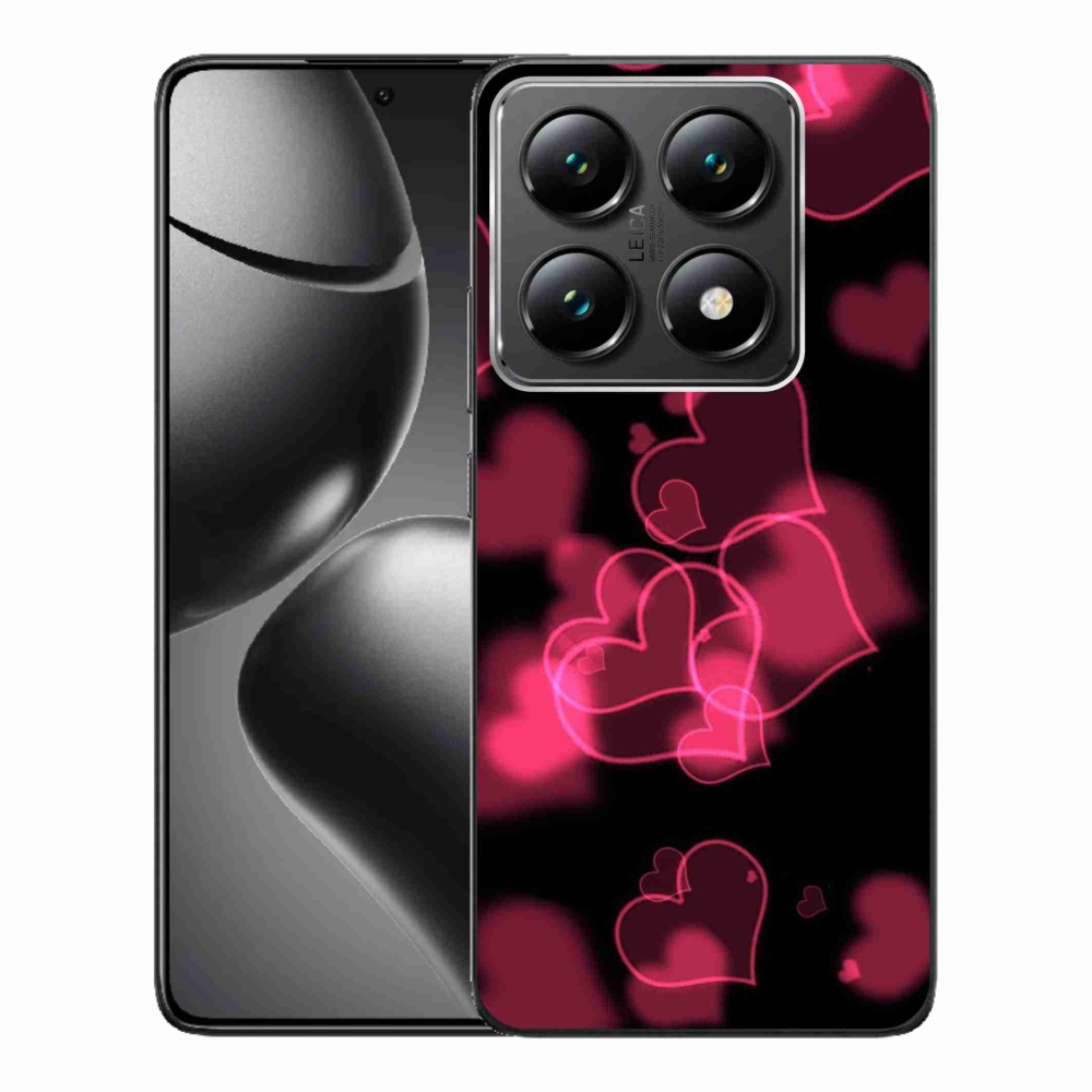 Gél borítás mmCase a Xiaomi 14T Pro számára - piros szívek