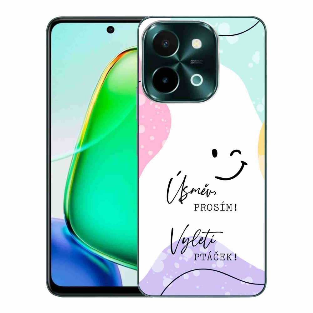 Gél borító mmCase a Vivo Y28-hoz - vicces szöveg 4 fehér háttérrel