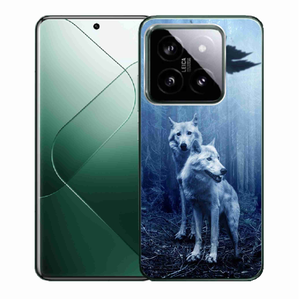 Gél borító mmCase a Xiaomi 14-hez - farkasok az erdőben