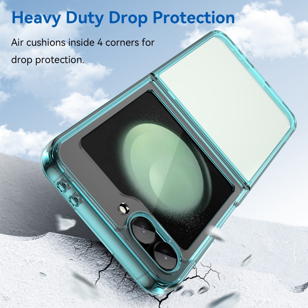 Gél tok kemény hátlappal Samsung Galaxy Z Flip6 5G készülékhez - világoskék színben