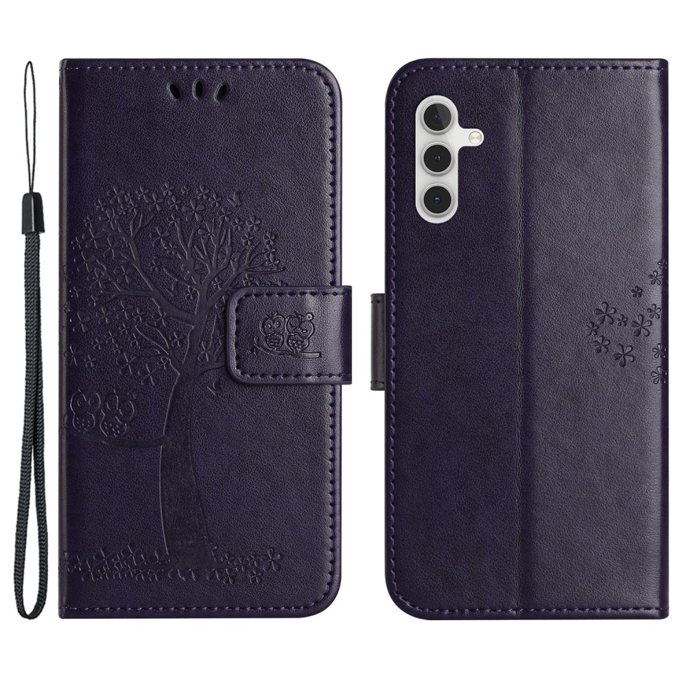 Fa könyv tok Samsung Galaxy S24 készülékhez - sötétlila