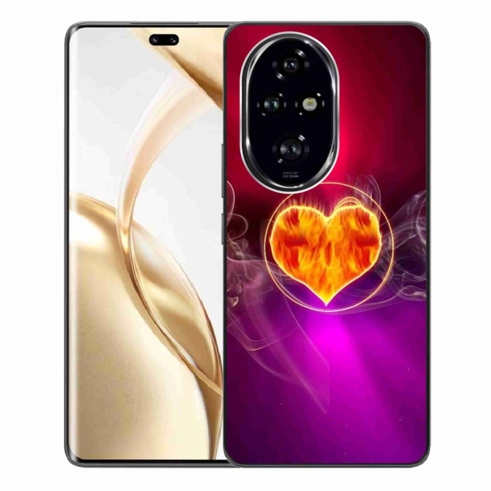 Zselés borítás mmCase a Honor 200 Pro 5G számára - tüzes szív
