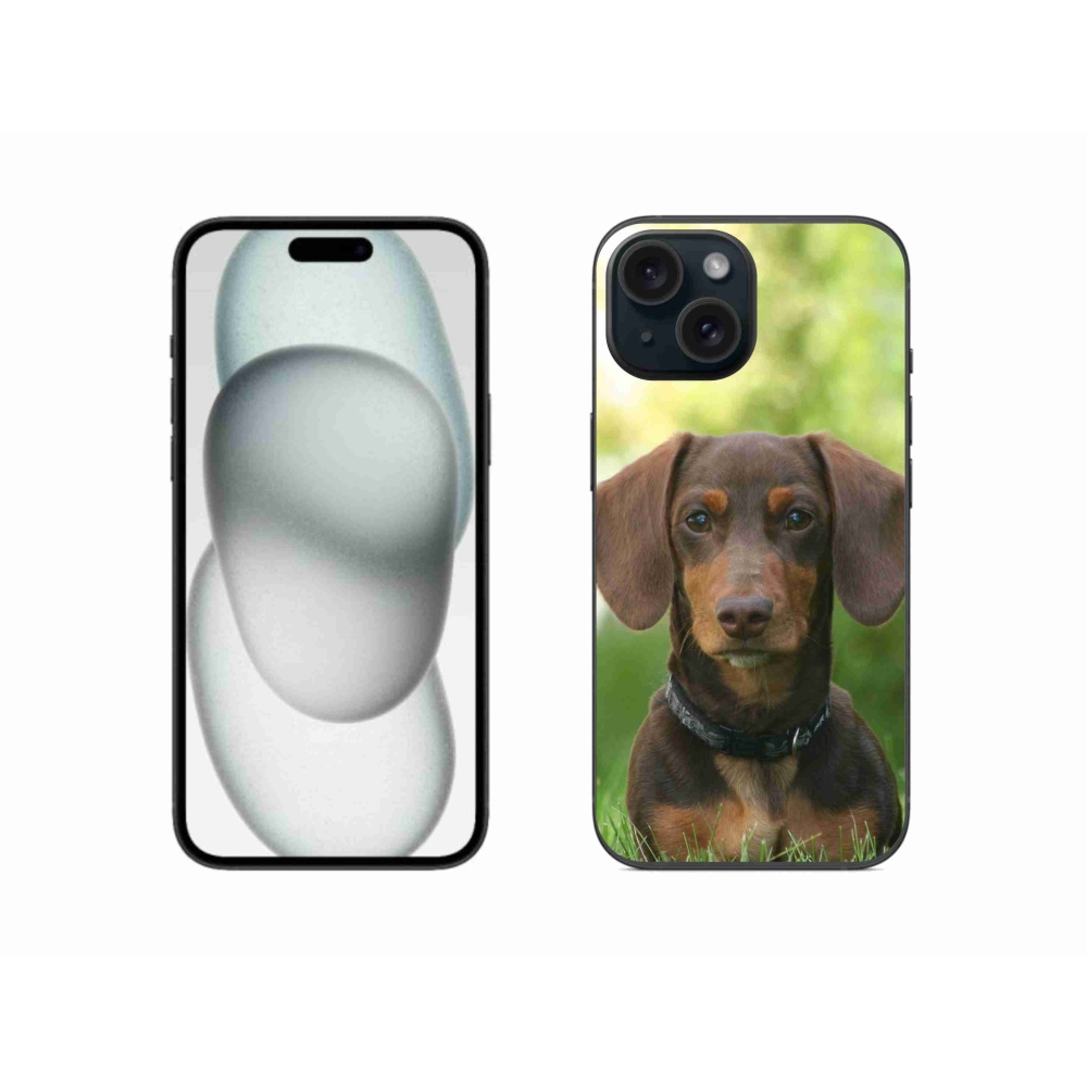 Gél tok mmCase iPhone 15 készülékhez - barna tacskó