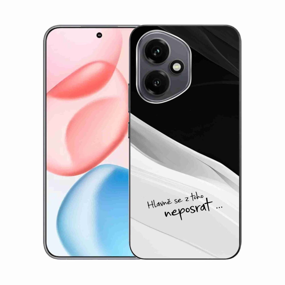 Gél borító mmCase a Honor 400-hoz - vicces szöveg 13 fehér és fekete háttérrel