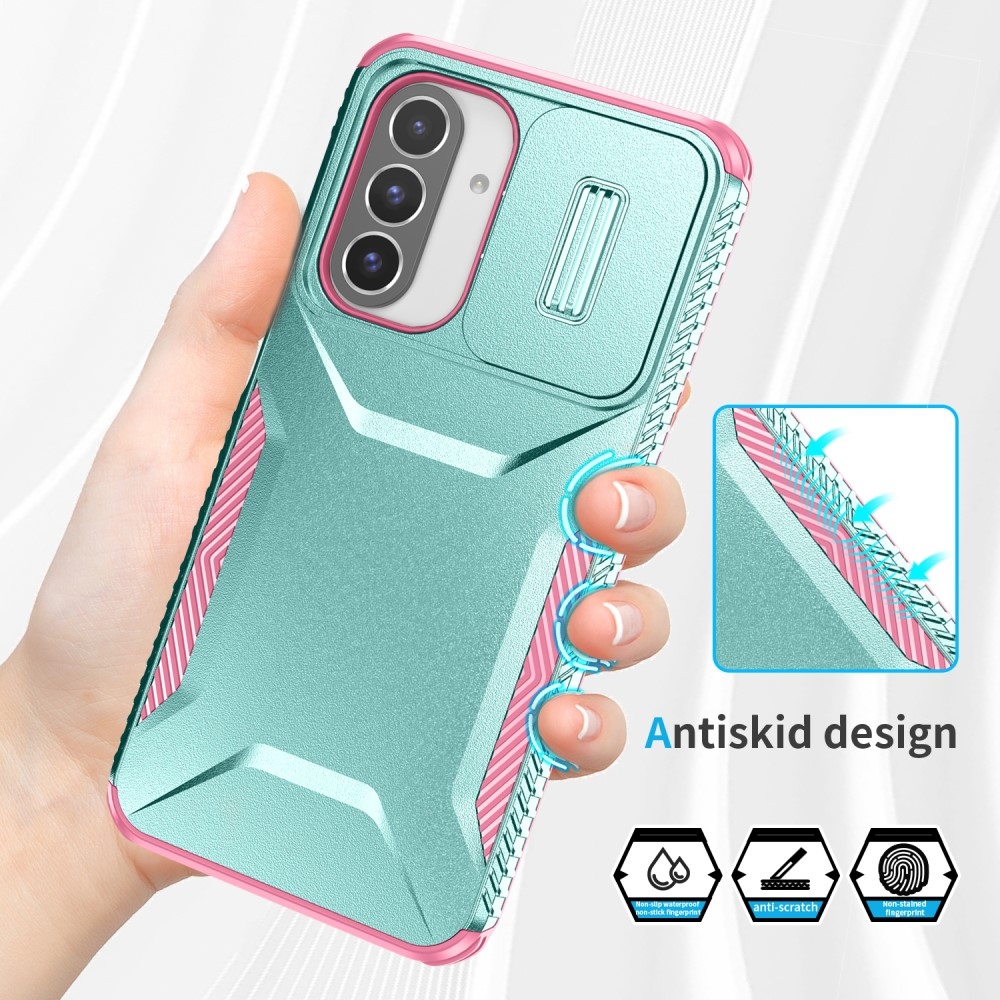 Csúszik tartós borító Samsung Galaxy A26 5G készülékhez - teal/pink