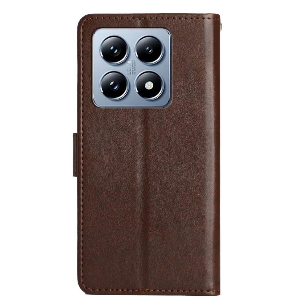 Virágok könyve tok Xiaomi 14T - barna