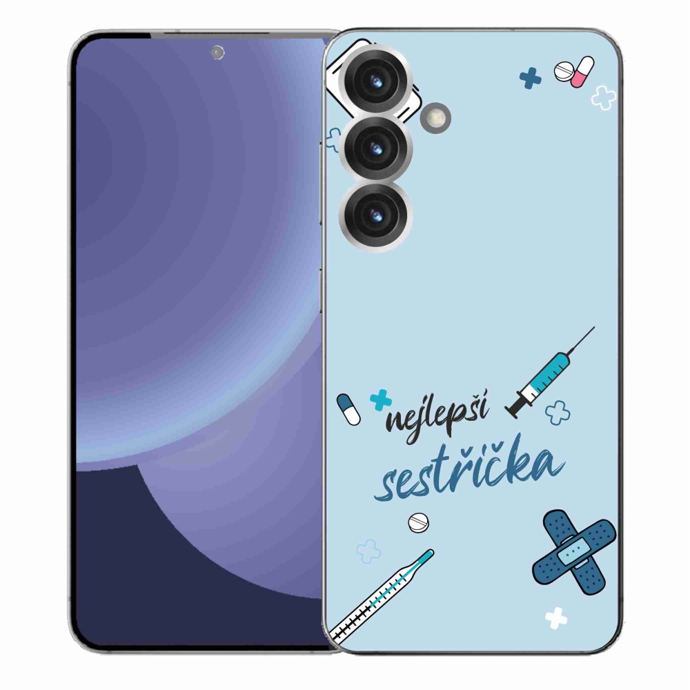 Gél borító mmCase Samsung Galaxy S25+ - legjobb kishúg kék háttérrel