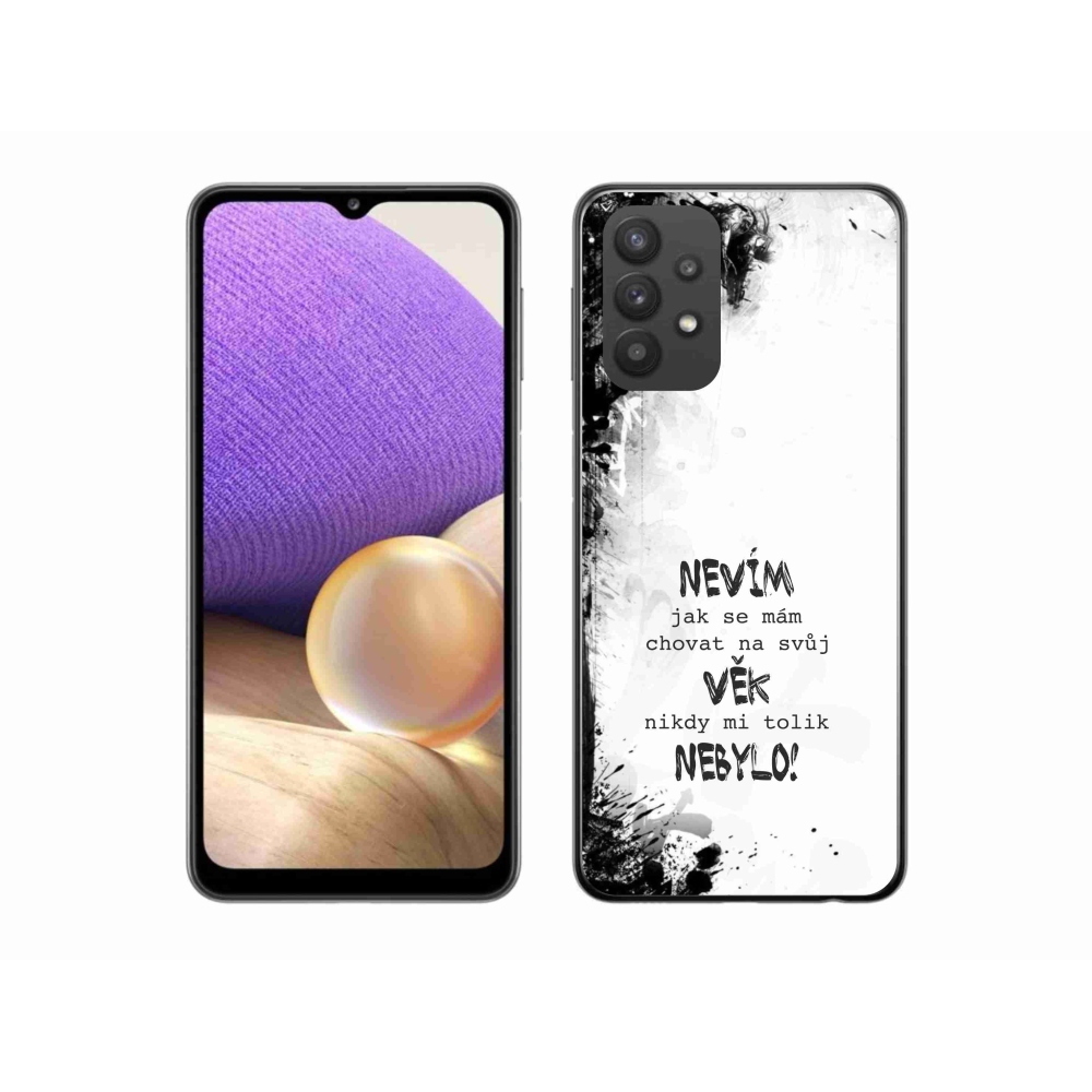 Gél borító mmCase Samsung Galaxy A32 5G - vicces szöveg 14 fehér háttér