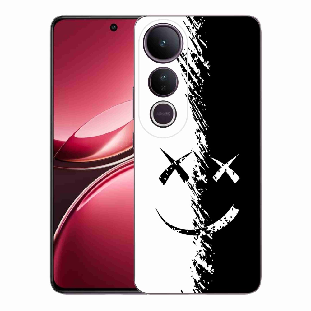 Gél borító mmCase a Vivo V50 Lite 4G/5G-n - fekete-fehér mosolygó