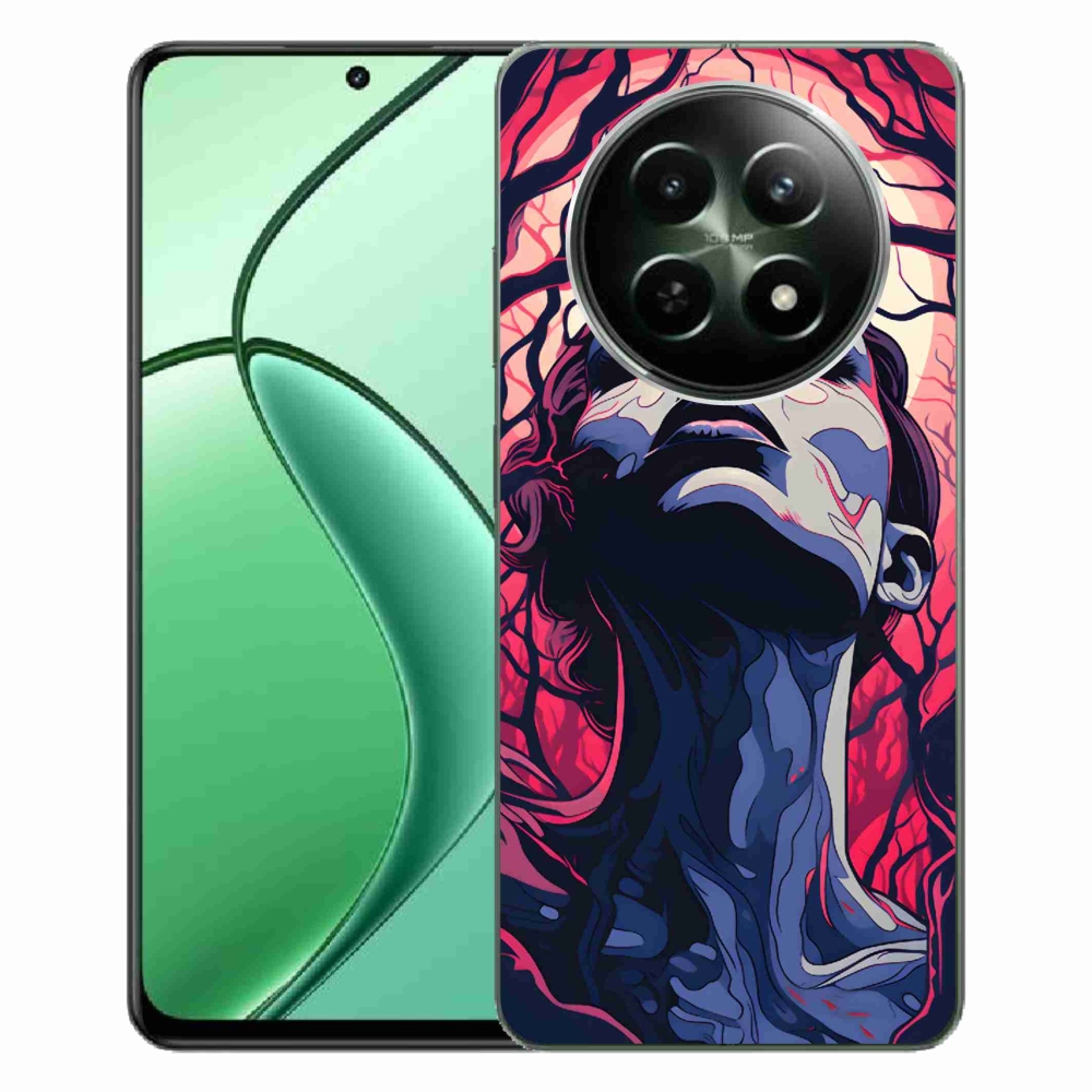 Gél borítás mmCase a Realme 12 5G/12x 5G készülékhez - absztrakt arc