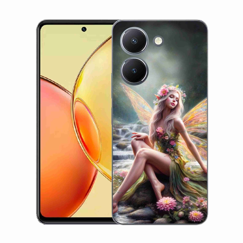 Zselés borító mmCase a Vivo Y36-hoz - pillangó nő 1