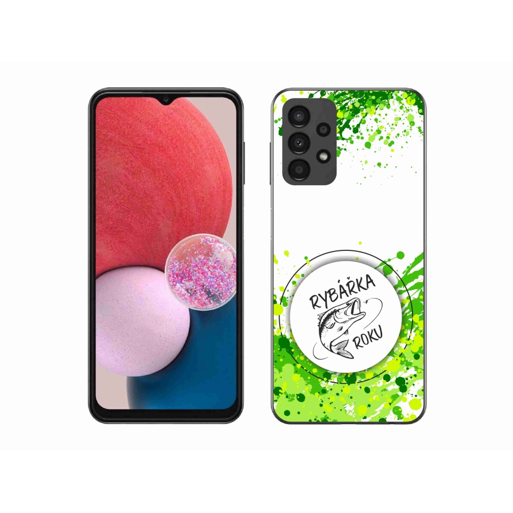 Gél borító mmCase Samsung Galaxy A13 4G - az év horgásza fehér háttérrel