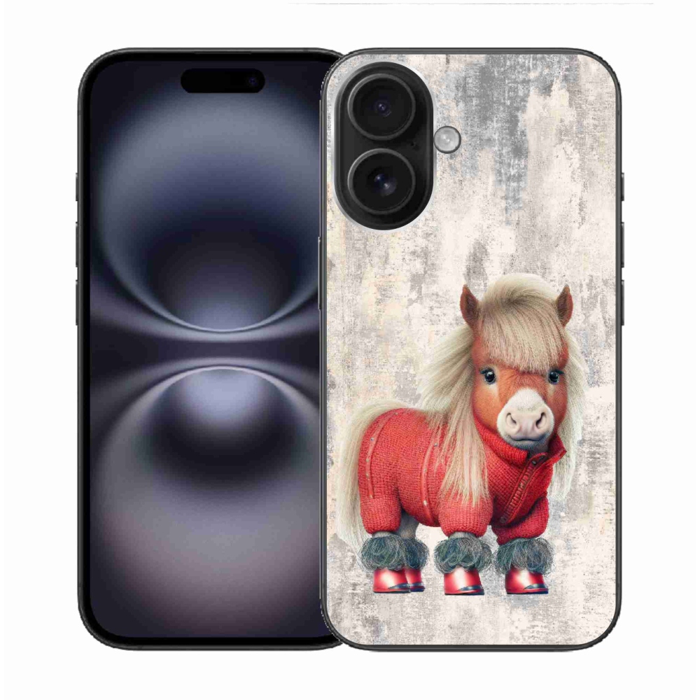 Gél borítás mmCase iPhone 16 készülékhez - póni pulóverben
