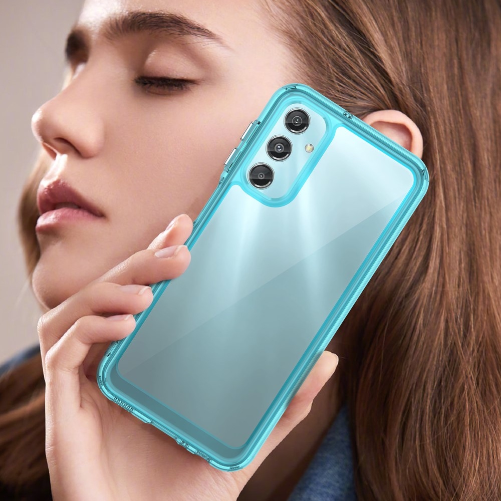 Gél tok kemény hátlappal Samsung Galaxy A25 5G készülékhez - világoskék színben