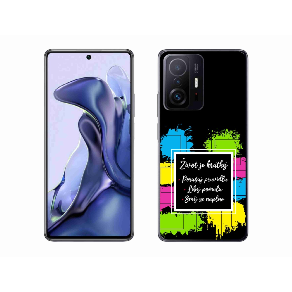 Gél borítás mmCase a Xiaomi 11T Pro készülékhez - Idézet 5 fekete háttér