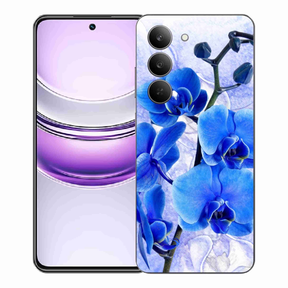 Gél borító mmCase a Realme 14x 5G készülékhez - kék virágok