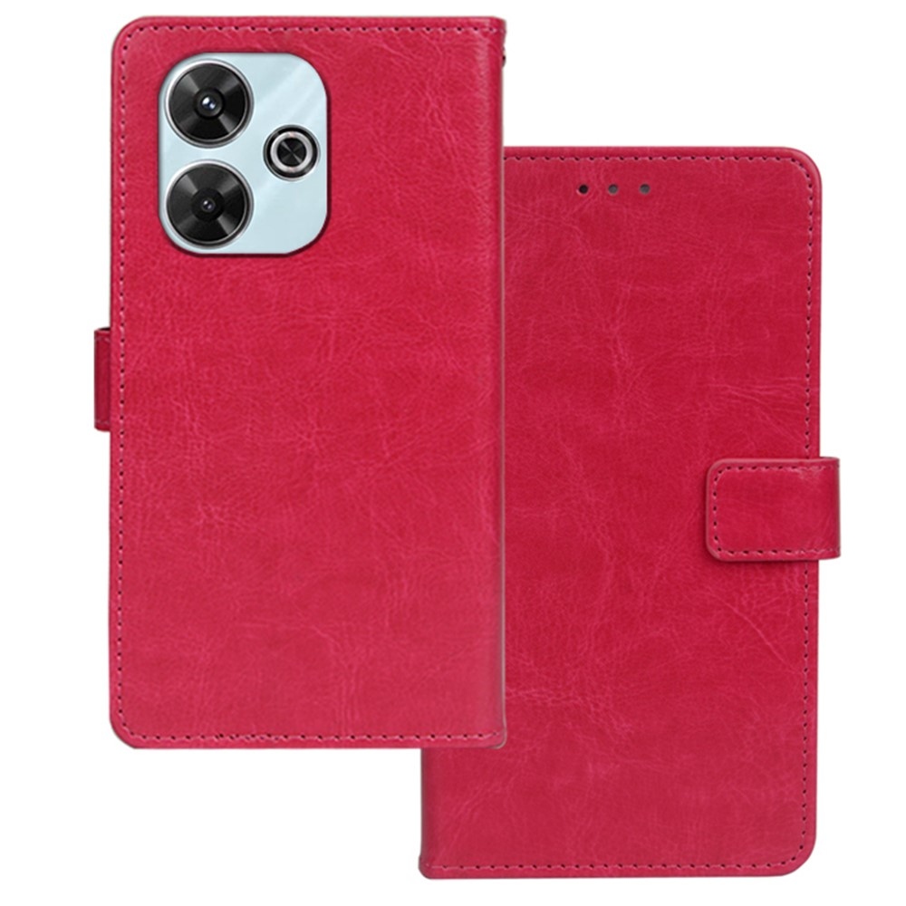 IDEWEI könyv tok Xiaomi Redmi 13 4G/Poco M6 4G - rózsa