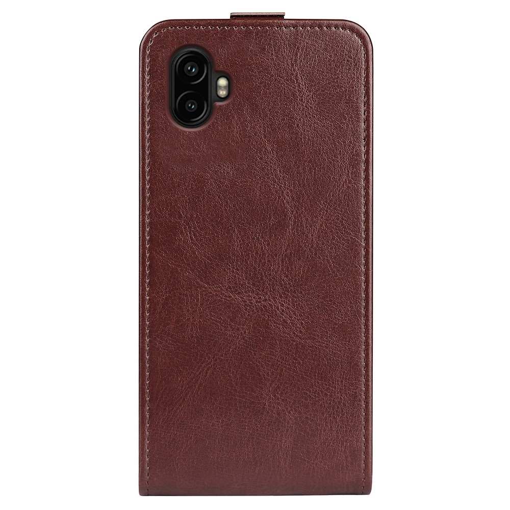 Függőleges könyvtáska Samsung Galaxy Xcover 7 Pro készülékhez - barna