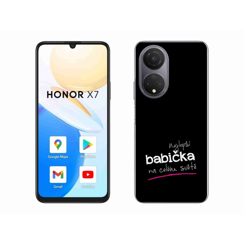 Gél borító mmCase a Honor X7-hez - Legjobb nagyi 4 fekete háttérrel