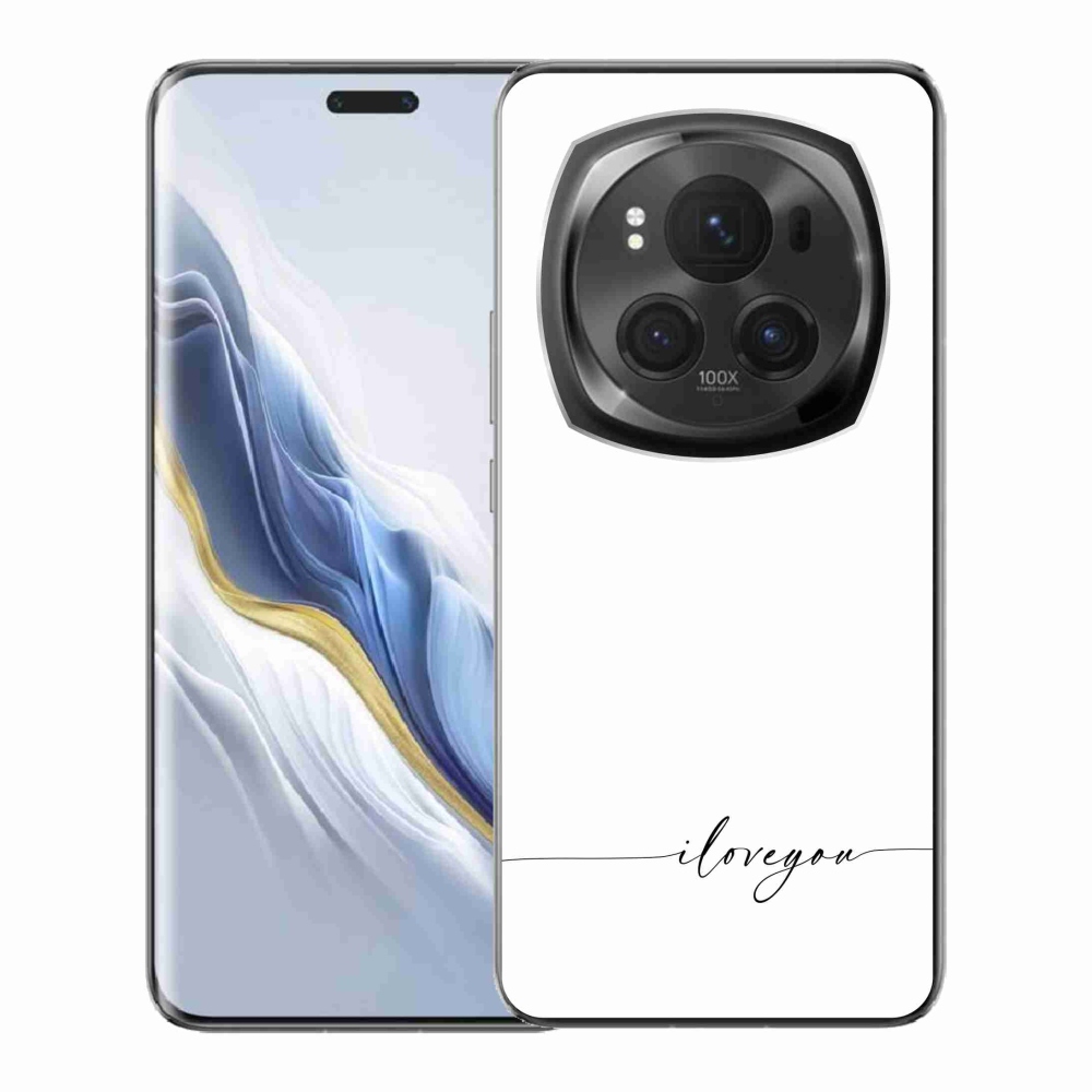 Gél borító mmCase a Honor Magic 6 Pro 5G készülékhez - I love you fehér háttérrel